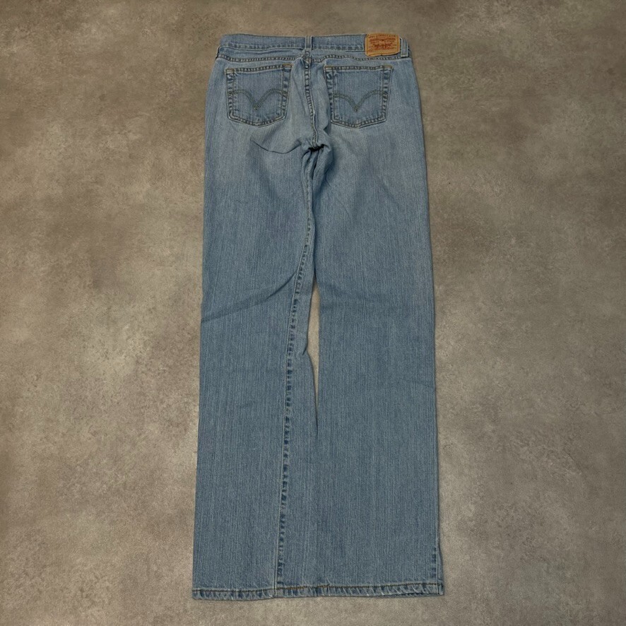Levis 505 Jeans Womens Y2K Denim Straight Leg Pants Trousers Light Blue 30” image 2