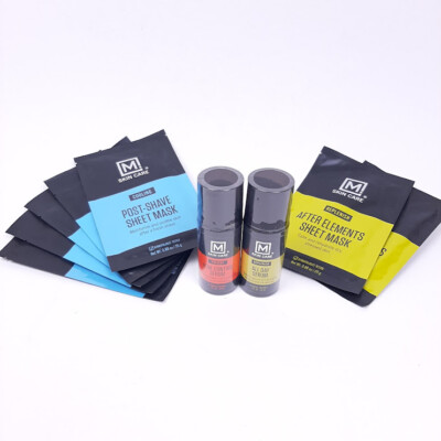 M Skin Care mens face mask acne all day serums mixed lot sampler skincare bundle