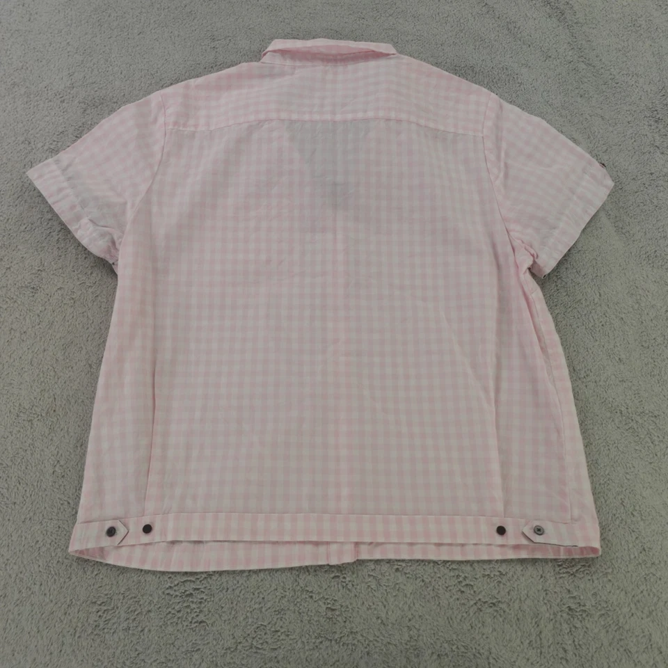 Top Fred Perry Amy Winehouse para mujer 42 EU 10 EE. UU. rosa blanco guinga abotonada Foto 2 de 4