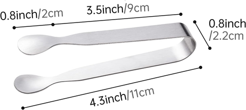 Ice Tongs Sugar Cubes Tongs - 18 Pack Stainless Steel Mini Serving Tongs for App - Picture 6 of 12