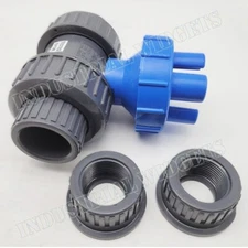 Lasco Colonial 1" PVC Slo-Close True Union Ball Valve V10101N FNPT & Slip 235PSI