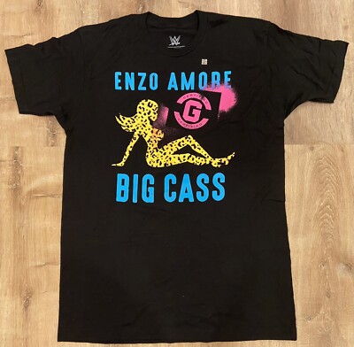 WWE Enzo Amore Big Cass Mens T-Shirt Black Ripple Junction Size