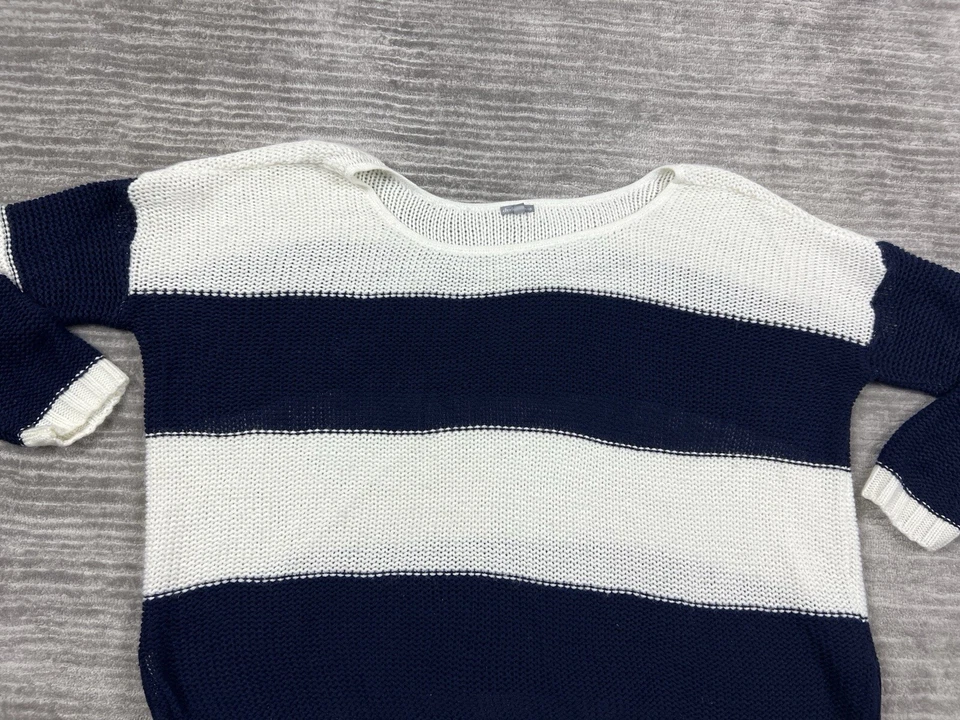 Suéter Charlotte Russe para mujer grande a rayas manga larga acrílico Foto 2 de 4