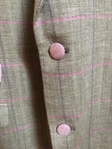Reid & Taylor Window Pane Check Wool/silk Blazer 44S - Picture 2 of 7
