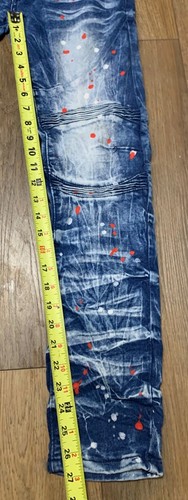 Demolition Jeans Boys 14 Paint Splash Whiskers Hip Hop Y2K - Picture 2 of 11
