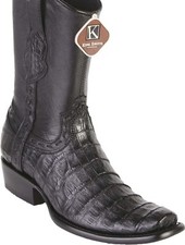 King Exotic Black Caiman Crocodile Belly Western Boot Side Zipper EE 479B8205