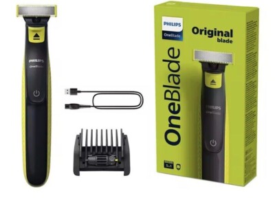 Philips One Blade Elektrischer Wiederaufladbarer Bart Haarstoppeln Rasierer