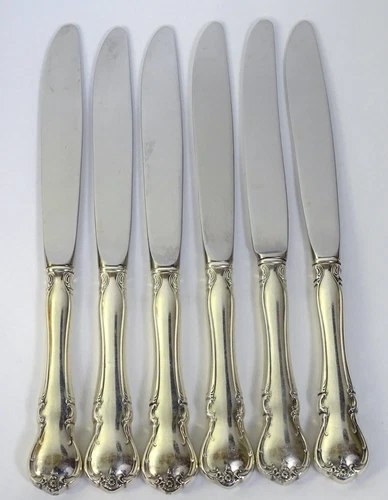 TOWLE SILVER Set of 6 French Provincial Sterling Silver Silverware 8 7/8" Knife