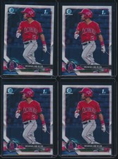 Lot of (4) DREVIAN WILLIAMS-NELSON 1st 2018 Bowman Chrome Draft ANGELS RC