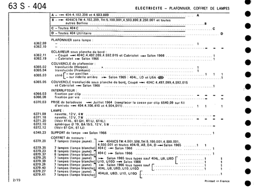 Transparent de plafonnier Peugeot D3-D4 203 403 404 1ers montages - Foto 3 di 3