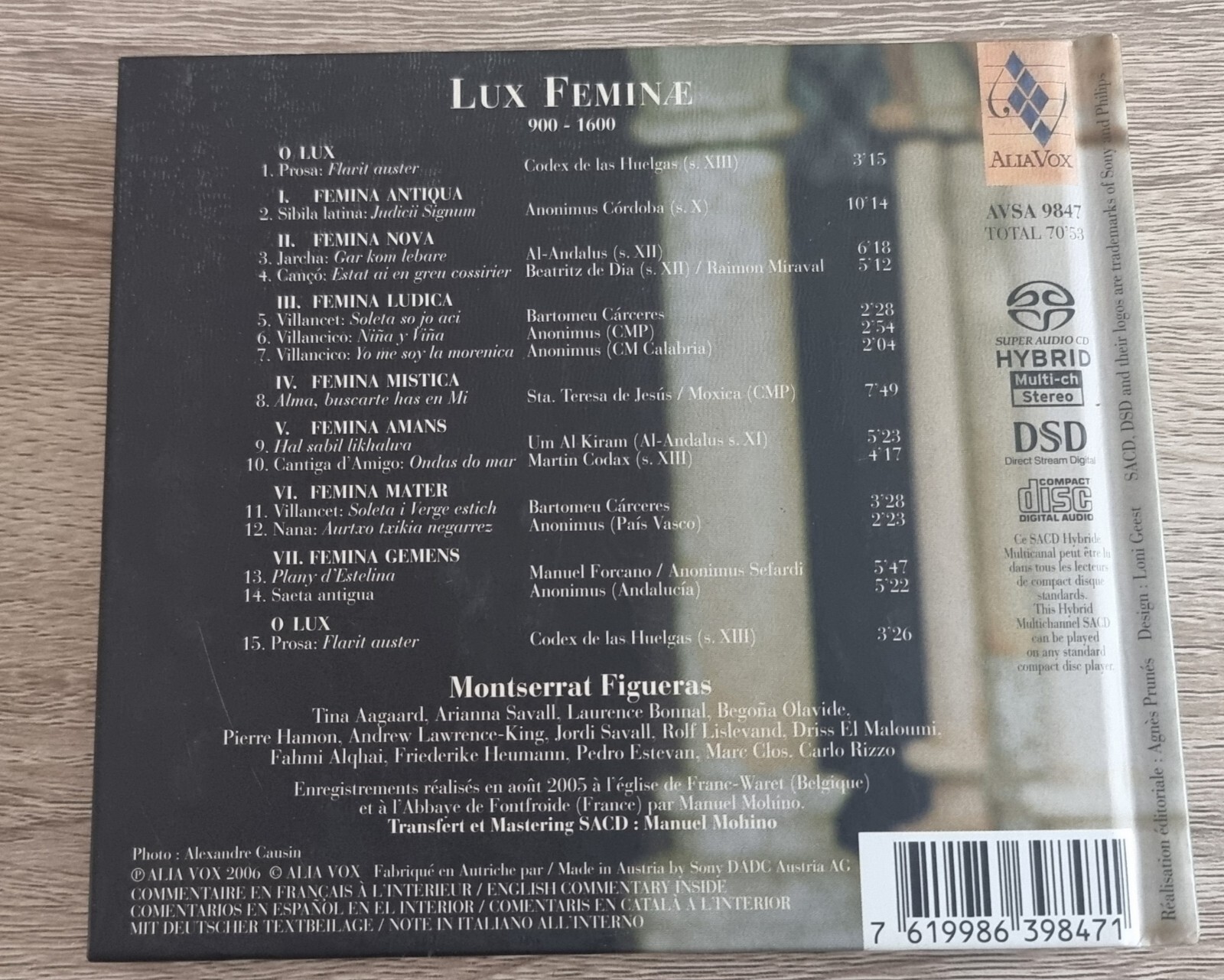 Various Composers Lux Feminae (Montserrat Figueras, Aagaard) (CD) Album 2006