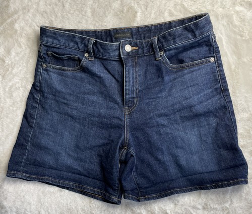 Uniqlo Women's Denim Jean Shorts High Rise Mom Size 29 Blue Pocket Dark |  eBay