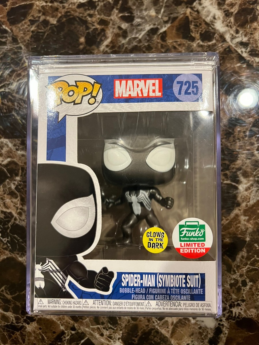 Funko Pop! Marvel Spider-Man (Symbiote Suit) (Glow) Funko Shop Exclusive  Figure #725 - US