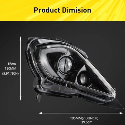 1Pair LED Headlights Accessories For YAMAHA RAPTOR 700 YFZ Wolverine 450 2006-24 - Picture 8 of 11