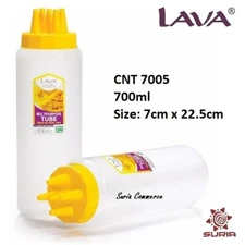 4x Lava Multipurpose Squeezer Bottle Tube Roti Jala Net Lacy Mold Sauce 700ml 