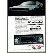 1978 Craig R3 Car Stereo Delorean Car Vintage Print Ad Back to the Future Photo