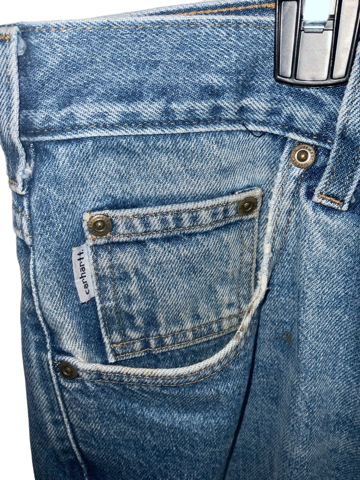 Carhartt Traditional Fit Blue Denim Jeans Men's 40x30  B18-DST Work Pants thumbnail 6