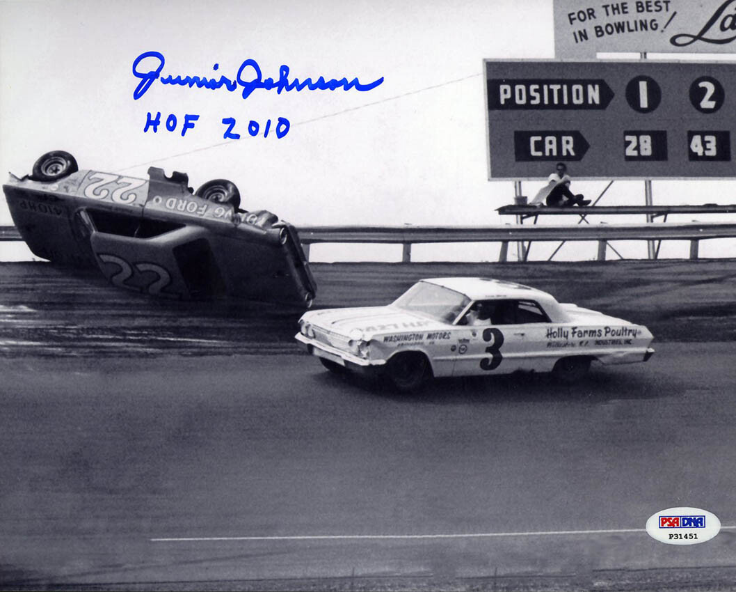 Junior Johnson Autographed Signed 8x10 Photo Holly Farms NASCAR LEGEND PSA/DNA 