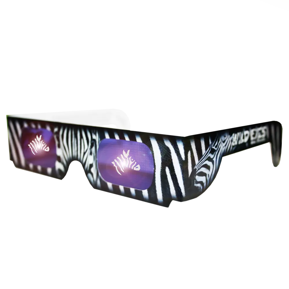 Holographic Wild Eyes 12 PAIRS Animal 3D Glasses Folded Sleeved