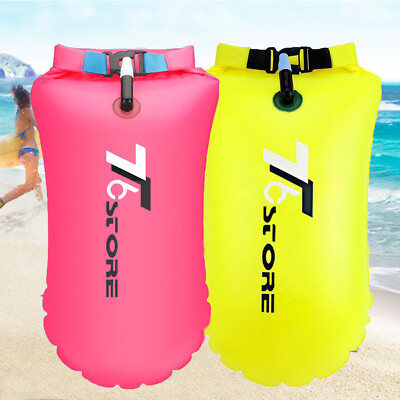 Open Water Inflatable Safety Swimming Buoy Air Drybag Device