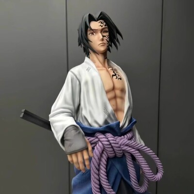 Naruto Sasuke Uchiha Figure, 27.5 cm Anime Statue GK 1/6 Scale Matte Finish