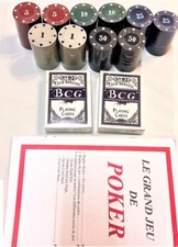 200 Poker Clay Chips Set 2 Decks Cards Pokers Blackjack Texas Holdem Free Ship