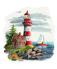 XXXL 60x60 cm car decal sticker lighthouse sticker
