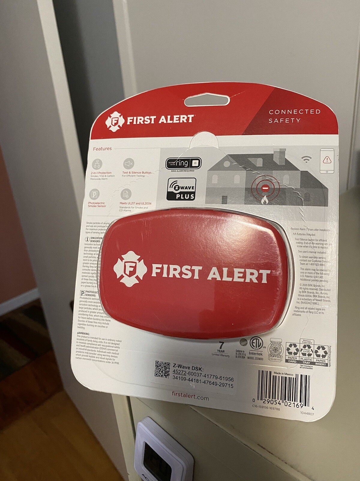 First Alert Battery Powered ZWave Smoke Detector & Carbon Monoxide Alarm Ring eBay