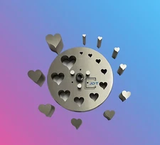Disc Cutter Tangled Heart Shape |Set of 10 punches| 6mm to 31mm | Jewelry Dies |