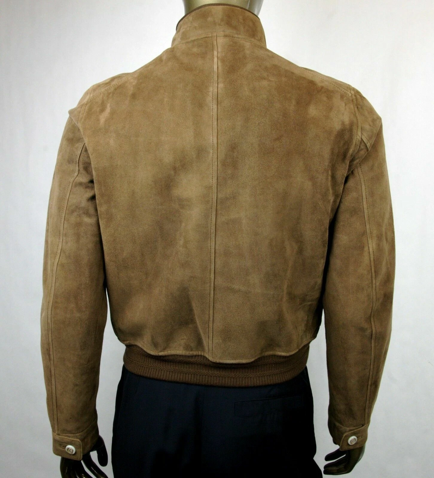 $3400 Gucci Giacca Bomber Uomo Bengala Marrone Pelle scamosciata 56R US 46R 408372 2471