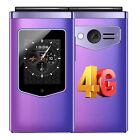 Hamtod T8 4G Flip Cell Phone 2.8in+1.77 inch Dual Sim Phone - Sos - Lte Unlocked