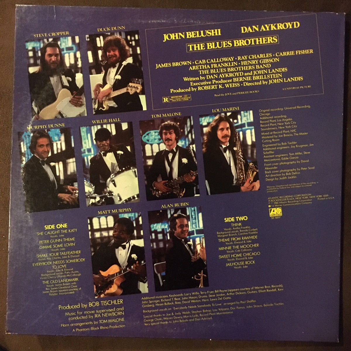 THE BLUES BROTHERS Original Soundtrack 1980 Atlantic LP