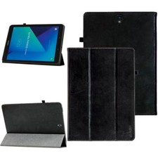 Leather Cover Samsung Galaxy Tab S4 10.5" Tablet Protective Case Pouch Black