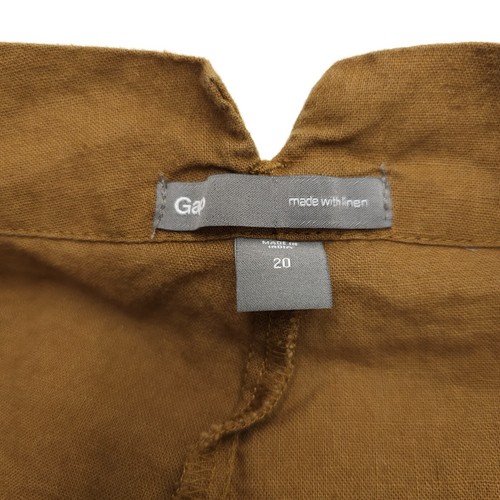Pantaloncini di lino Gap taglia 20 donna marrone alta altezza - Foto 2 di 8