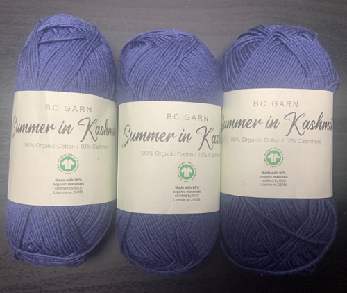 (Lot of 3) BC Garn Summer in Kashmir Yarn Cotton Cashmere, 28 Jeans Blue