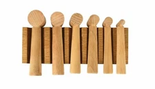 WOOD SWAGE BLOCK U-CHANNEL FORMING DAPPING WOODEN BLOCK W/ HAMMER PUNCHES