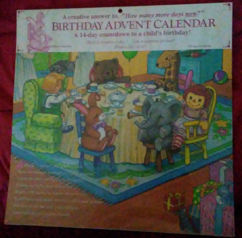 Birthday Advent Calendar -14 Day Countdown - 'Birthday Friends' Tea Party *NEW*