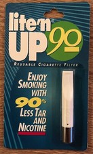 "LITE'N UP 90" Reusable Cigarette Filter New In Package