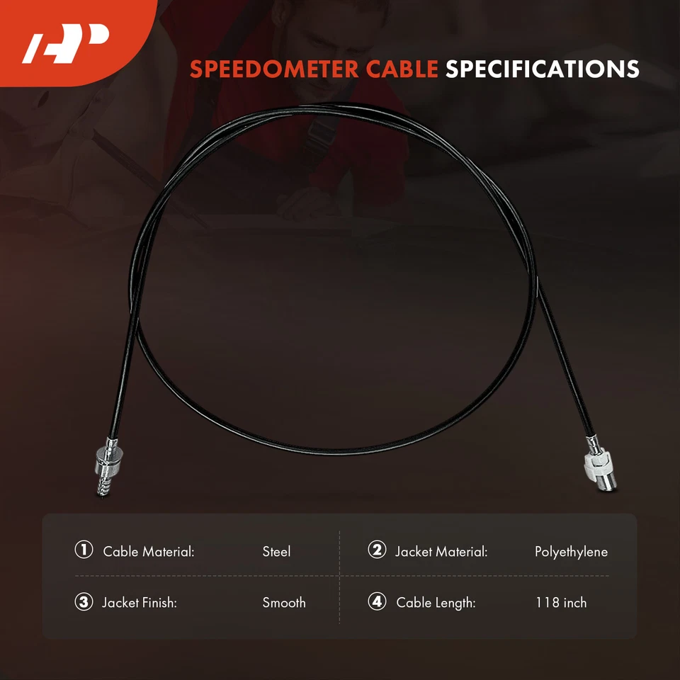 Cable velocímetro A-Premium 80 pulgadas para Lincoln Continental Town Car Mercury GMC Foto 3 de 4