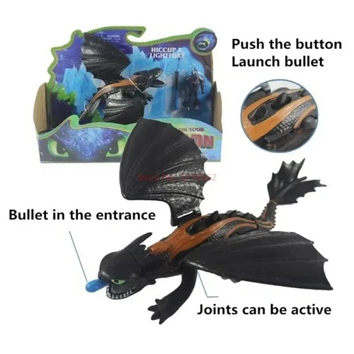 Figura de acción original Toothless Light Fury dibujos animados Cómo entrenar a tu dragón. - Imagen 22 de 26