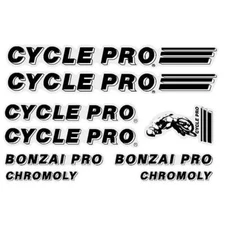 Cycle Pro - Bonzai Pro - Black decal set