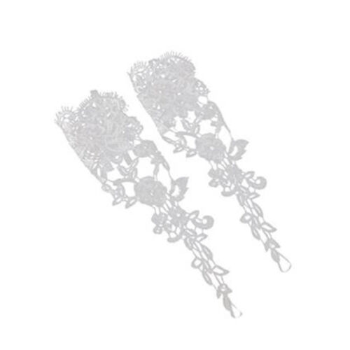  Wedding Party Gloves Bridal Accessories Lace Fingerless Diamond - Picture 1 of 5