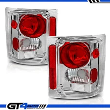Euro Clear Tail Lights Pair for 1973-1991 Chevy Blazer Suburban Pickup Truck