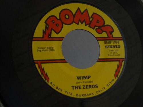 BOMP 110 PUNK THE ZEROS WIMP DONT PUSH ME AROUND JAVIER ESCOVEDO CHENELLE - Picture 3 of 12