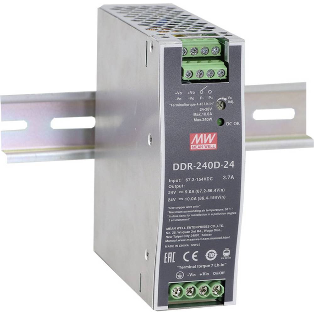 Mean Well DDR-240B-48 Convertitore DC/DC per guida DIN 48 V/DC 5 A 240 W Num.