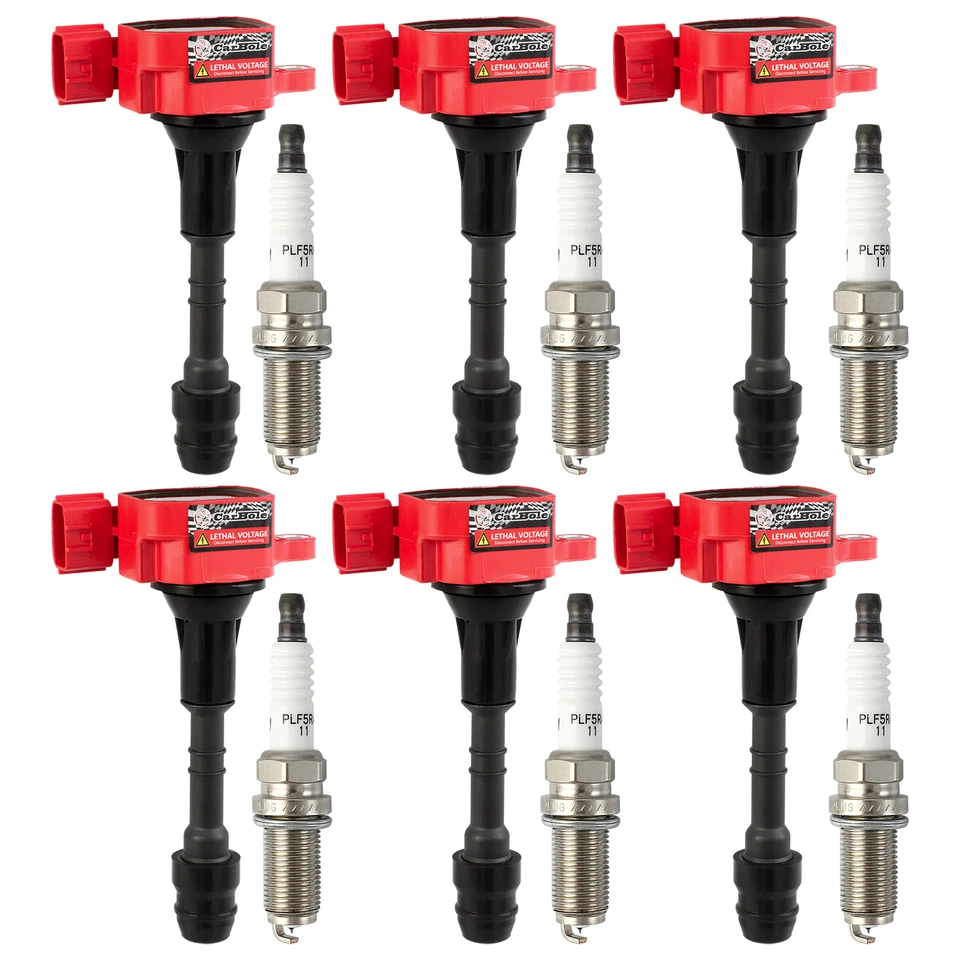 6 bobinas de encendido + 6 bujías para Nissan Pathfinder 2005-2010 4,0 L V6 UF349 Foto 2 de 4