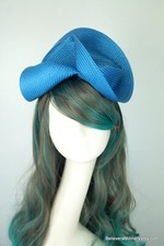 Blue Fascinator Headband Wedding Guest Race Day Millinery Melbourne Cup