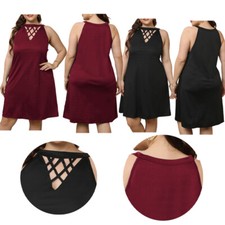 Women Costume Shopping Gown Work Dress Birthday Casual Summer A-line Plus-Size