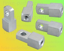 5 x Gabelkopfgegenstück 4x6 verzinkt Gewinde M4 für Gabelgelenk - Gegenstück