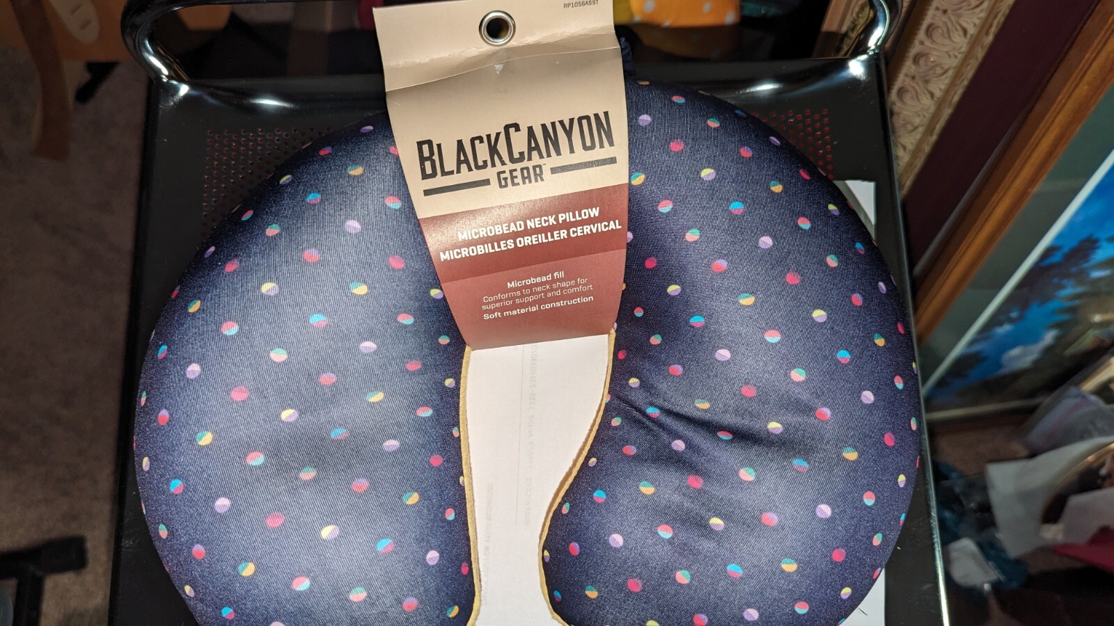 Black Canyon Gear Microbead Neck Pillow Cervical Soft New BLUE,POLKA